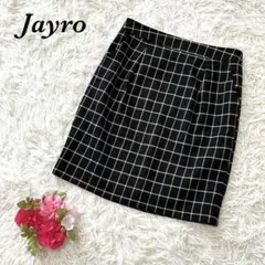 ジャイロ タイトスカート L 黒×白 チェック モノトーン ひざ丈 きれいめのサムネイル