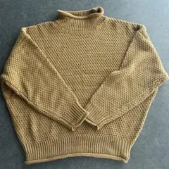 Samansa Mos2 ハイネックセーター ベージュ