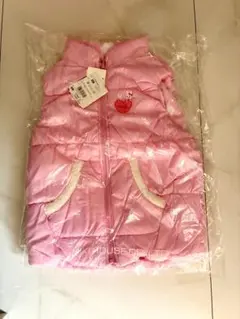 ミキハウス ピンク ダウンベスト 120サイズ ウサギ刺繍