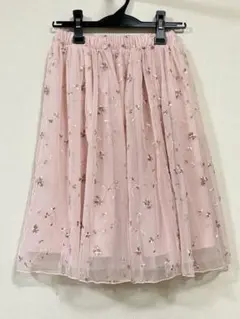 earth music&ecology チュール花柄刺繍スカートのサムネイル