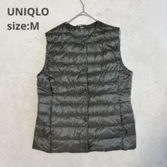 美品【UNIQLO ユニクロ】ウルトラライトダウン ベスト カーキ