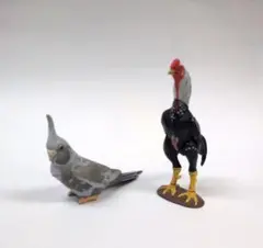 チョコQ　オカメインコとしゃものミニチュアフィギュアセット