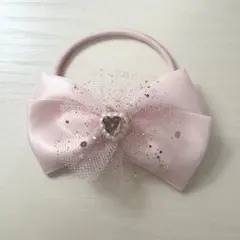ピンク リボン ヘアゴム
