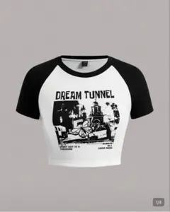 DREAM TUNNEL ラグラン ショート丈 Tシャツ