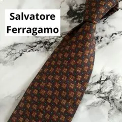 【正規品】フェラガモ　シルクネクタイ