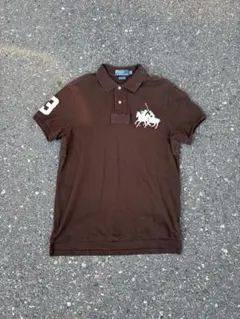 90s POLO RALPH LAUREN ビッグポニー ポロシャツ ブラウン