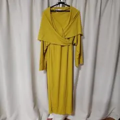 ZARA マスタードロングドレス M