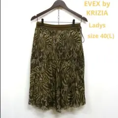 EVEX by KRIZIA　ミモレ丈位　スカート　シースルー　アニマル柄