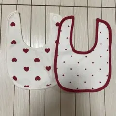 ハート柄スタイ　2枚セット