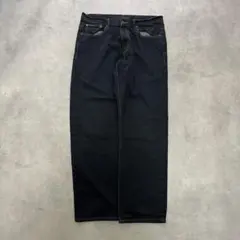 【W34】CK Calvin Klein 後染めブラックデニム ストレートデニム