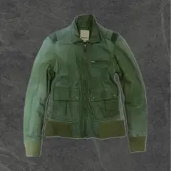 diesel leather 00s y2k archive green