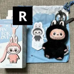 LABUBU ミニラブブ PIN FOR LOVE (N-Z)イニシャル【R】黒