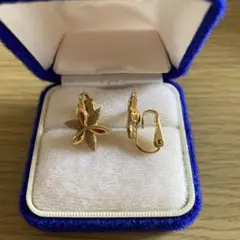 花形 ゴールド シルバー イヤリング