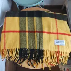 ジョンストンズ カシミヤ100％大判ストール イエロー系