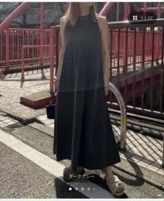 Audrey and John Wadピグメントダイアメスリワンピースチャコールのサムネイル