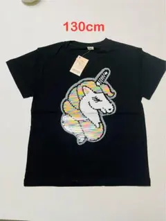 女の子用スパンコール半袖Ｔシャツ、半袖Ｔシャツ、トップスＴシャツ 130cm