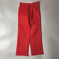 W28L31 ディッキーズ 85283 ダブルニー ワークパンツ レッド 赤