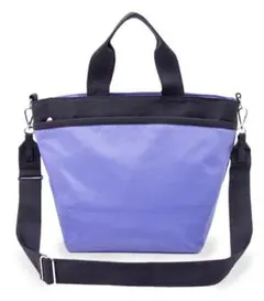 レスポートサック 紫 トートバッグ ショルダーストラップ付 LeSportsac