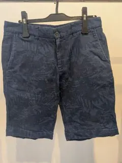 GLOBAL WORK ネイビー花柄ショートパンツ S