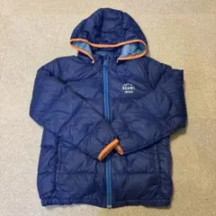 BEAMS mini フード付きダウンコート ネイビー