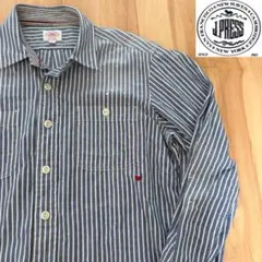 J.PRESS RED LABEL 長袖　ヒッコリー　ストライプ　ワークシャツのサムネイル