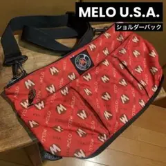 MELO U.S.A. モノグラムロゴ柄　レッドショルダーバックのサムネイル