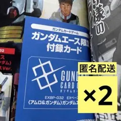 ガンダムエース10月号 付録 アムロ&ガンダム ガンダムカードゲーム
