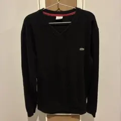LACOSTE ラコステ Vネックニット ブラック サイズ7