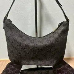 GUCCI GG Canvas Gray Handbag Mini Bag
