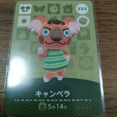 あつまれどうぶつの森　amiiboカード　キャンベラ