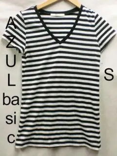 今日特価！プロフ必読AZUL basicボーダーVネックTシャツS