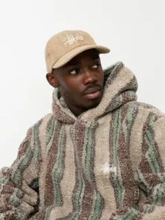 상태좋음 희귀 Stussy Stripe Sherpa Hoodie 보어 파커