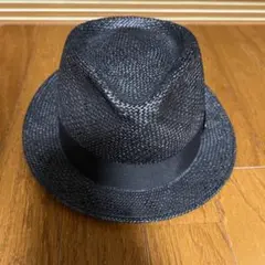 S MaxMara ストローハット ブラック - メルカリ
