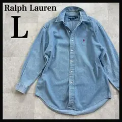 【超人気・90sデニムシャツ】ラルフローレン/BLAKE/ボタンダウン/L