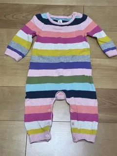 baby GAP ストライプロンパース 6-12ヶ月