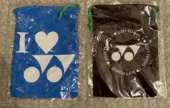 I ♥ SOFT TENNIS ヨネックス巾着ポーチ2点セット