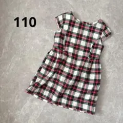 GAPkidsギャップキッズ114チェックワンピース 半袖赤系キッズ 女の子春夏