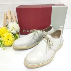 極美品 REGAL レザーシューズ アイボリー 革靴 レースアップ 23.5cm