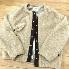 グレディブリリアントAuieF ベージュボアジャケット　38サイズ