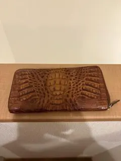 クロコダイルレザー 長財布 ブラウン