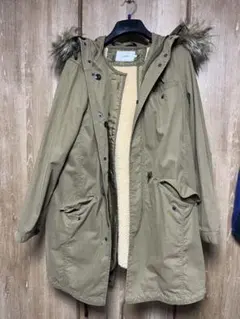 カーキ フード付き モッズコート