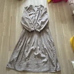 チェック柄 ワンピース 大きいサイズ3L