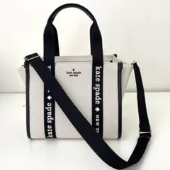 【TK】美品✨ケイトスペード キャンバス トートバッグ・スモール 2way