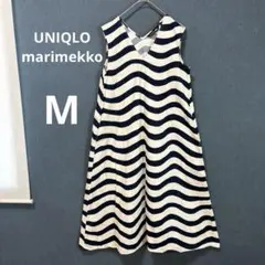 UNIQLO marimekkoマリメッコ M ボーダーワンピース　ノースリーブ