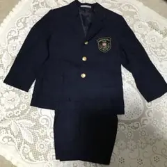 男児　スーツ　ネービー　120A 半ズボン　ポリエステル65% レーヨン35%