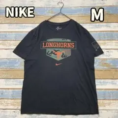 ナイキ 黒 Tシャツ テキサス ロングホーンズ カレッジ 迷彩 半袖【う279】
