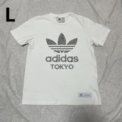 L adidas TOKYO アディダス 東京 白Tシャツ 半袖 メンズ