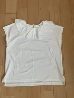 一回のみ着用GLOBAL WORK フリルカラー Tシャツ 130cmのサムネイル