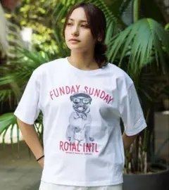 新品DESIGN TEE/ROIAL(ロイアル)フロントプリントデザインTシャツのサムネイル