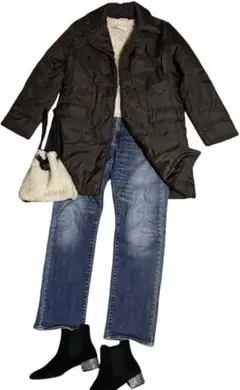 MAX&Co. マックスアンドコー ブラウン 中綿入りジャケットコートサイズ40